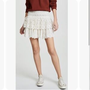 Free People Eyelet Tiered Skirt